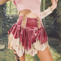 y2k kawaii ruffles layers mini skirt 90s vintage aesthetic fairycore grunge high waist pleated skirt women retro streetwear