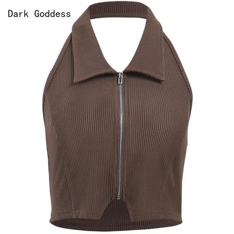 Готический облегающий Повседневный коричневый модный вязаный женский