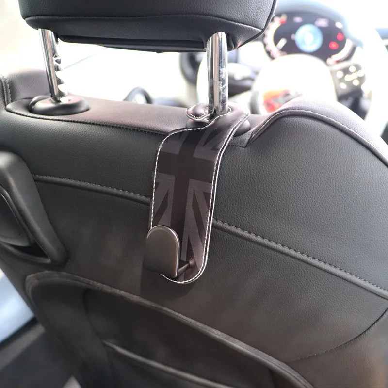 Фото Подходит для задней части сиденья автомобиля Mini Cooper: скрытые крючки, задние сумки, крючки для хранения мелочей и вещей на улице. №5