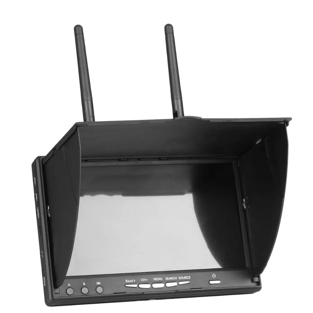 LCD5802D LCD5802S 5802 5 8G 40CH 7-дюймовый Raceband FPV монитор 800x480 со встроенным аккумулятором DVR