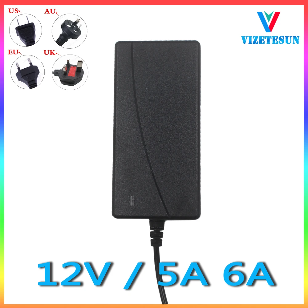 

12V 5A 6A TV Box адаптер питания для мобильного жесткого диска DC 5,5*2,1 мм