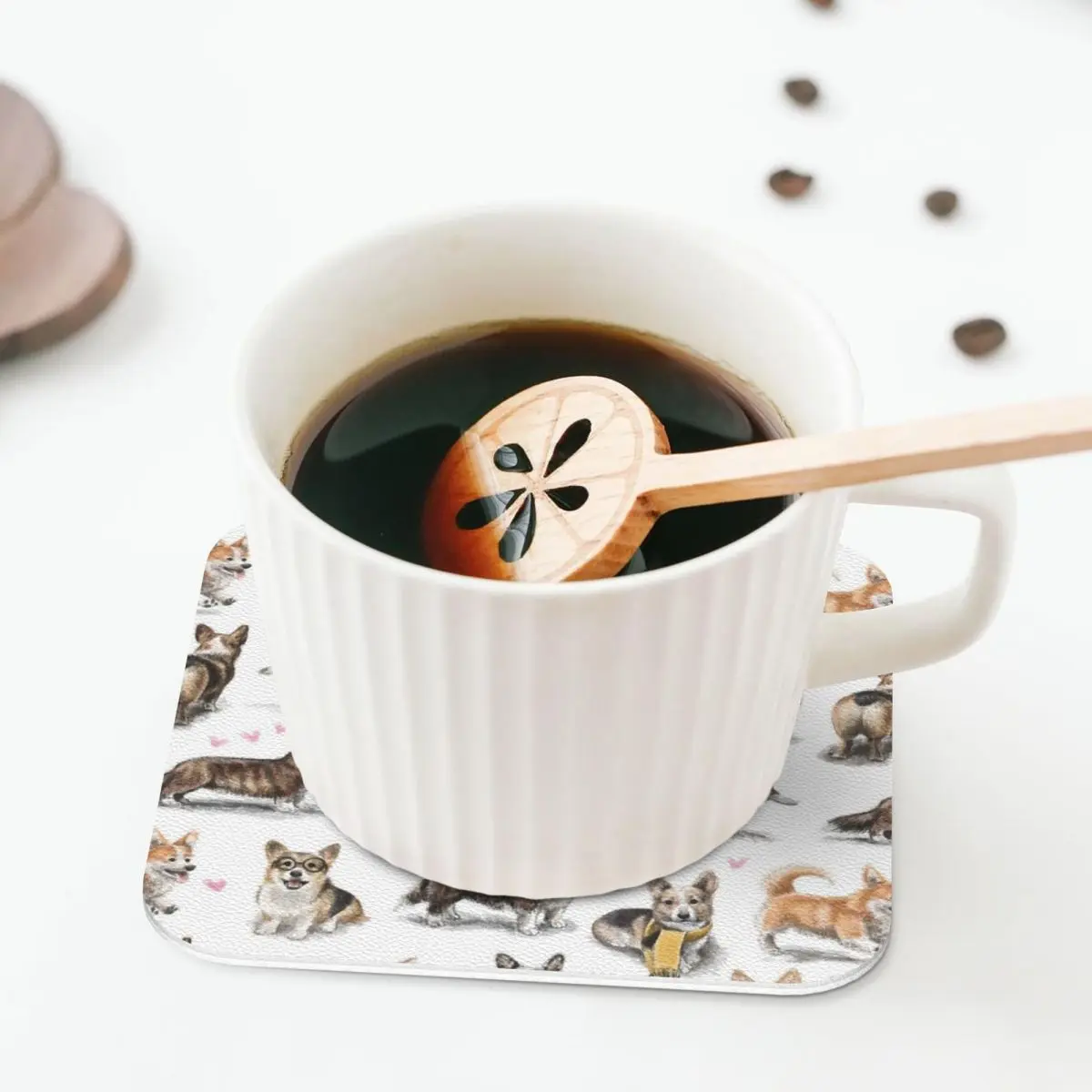 Подставки Corgi подставки из ПВХ и кожи водонепроницаемые изоляционные кофейные