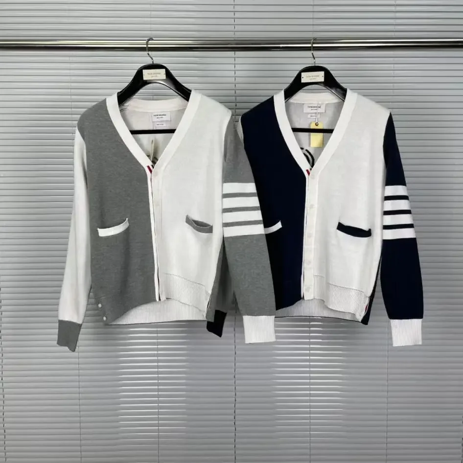 TB Toms осень/зима новый вязаный кардиган с v-образным вырезом унисекс повседневный