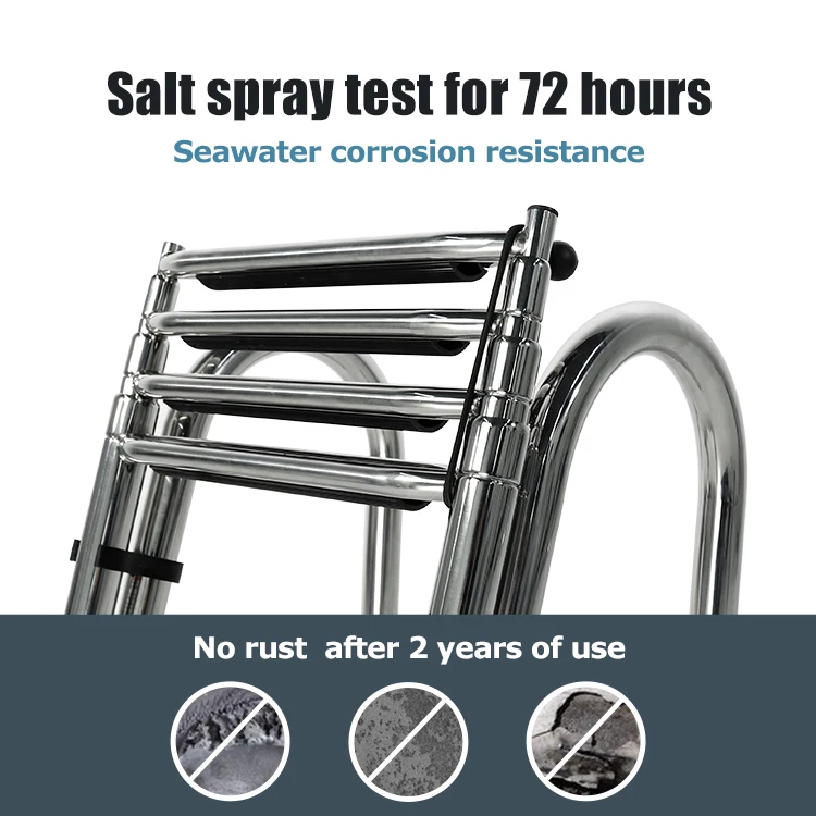 HOMFUL Морская лестница для посадки лодки из нержавеющей стали Складная стремянка