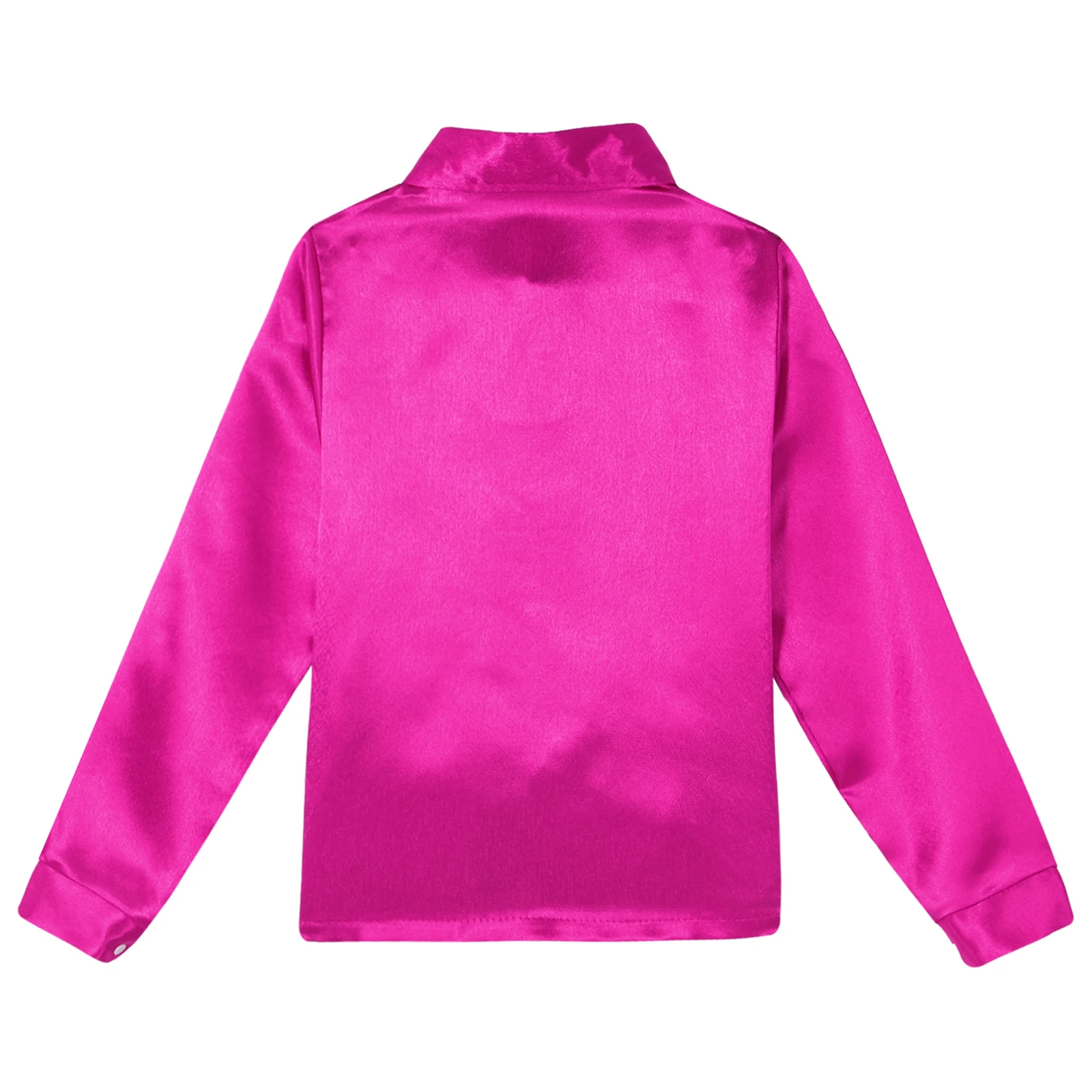 Детская блестящая рубашка с длинными рукавами для мальчиков и девочек