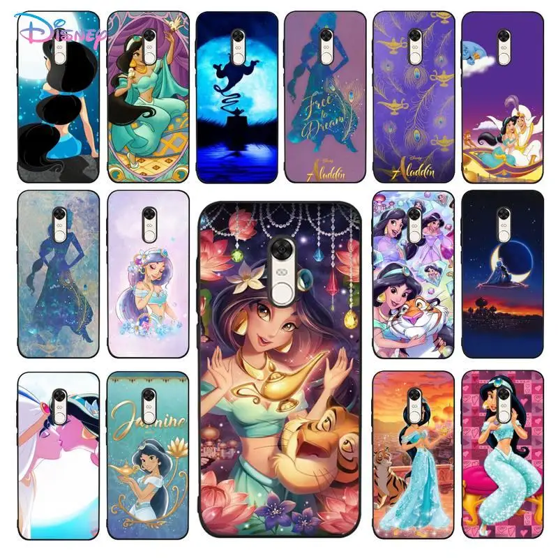 

Disney Jasmine Princess Phone Case for Redmi 5 6 7 8 9 A 5plus K20 4X S2 GO 6 K30 pro