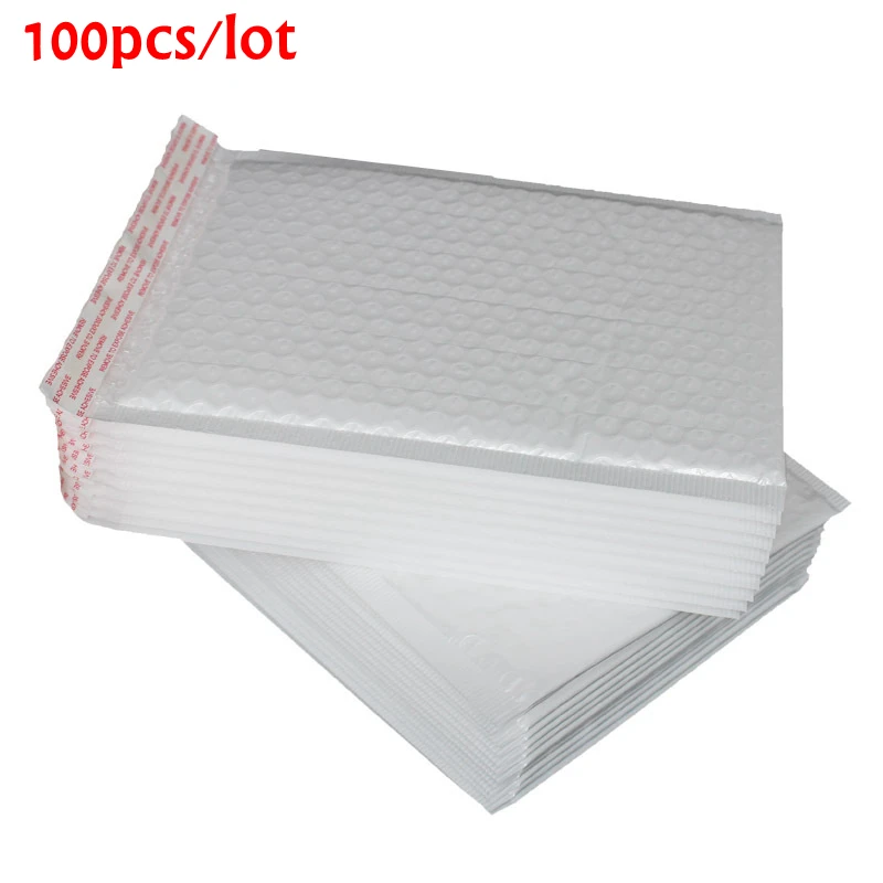 

100 PCS/Lot White Foam Envelope Bags Self Seal Mailers Padded Shipping Envelopes With Bubble Mailing Bag Shipping Packages Bag