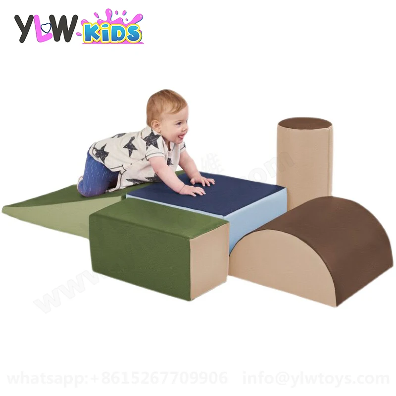 

YLWS93 Safe Baby Soft Play Toy Toddler Climbing Crawling Sliding Foam Toy In/Outdoor PU Sponge Play set for Toddler Preschooler