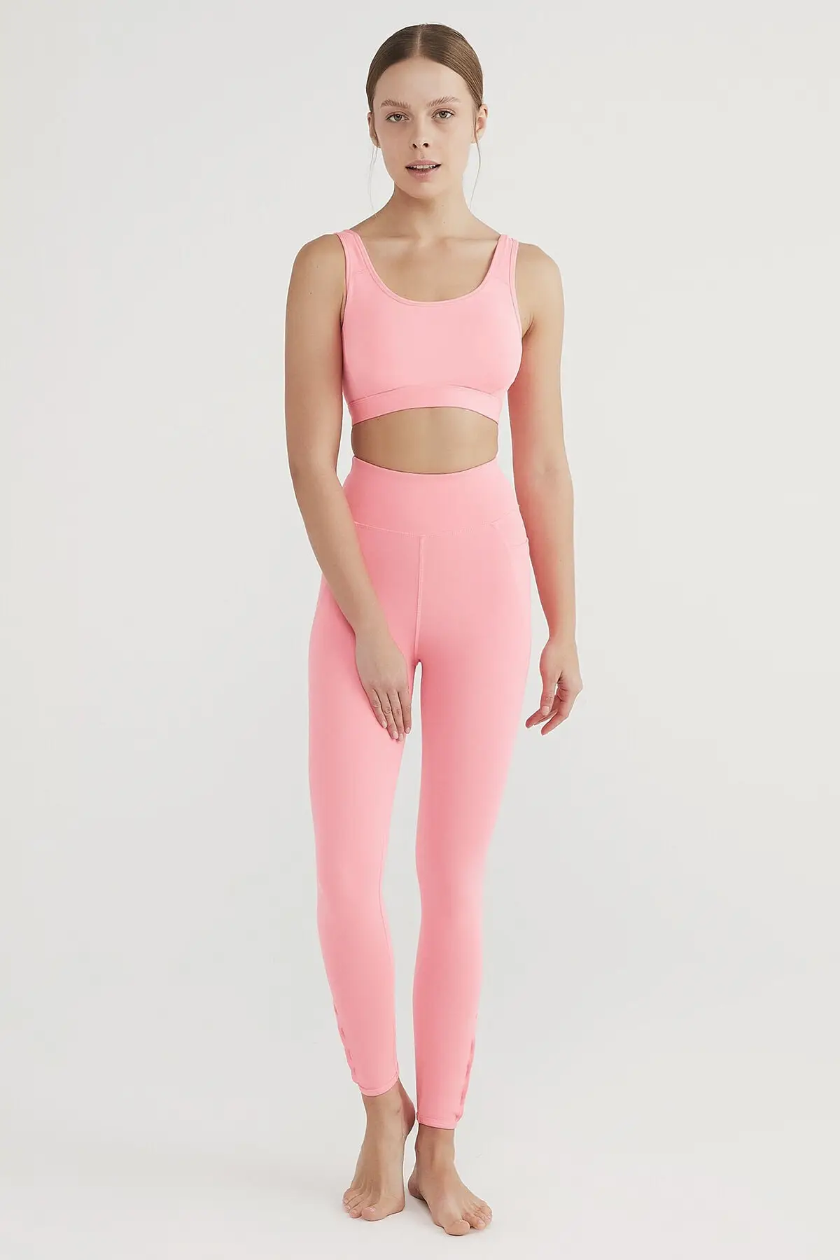 Women's Pink Detailed Leggings