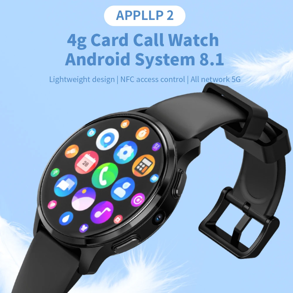 Фото Смарт-часы 4G 5G Android с SIM-картой APPLLP 2, GPS NFC, 1,43-дюймовый AMOLED-экран, умные часы №2