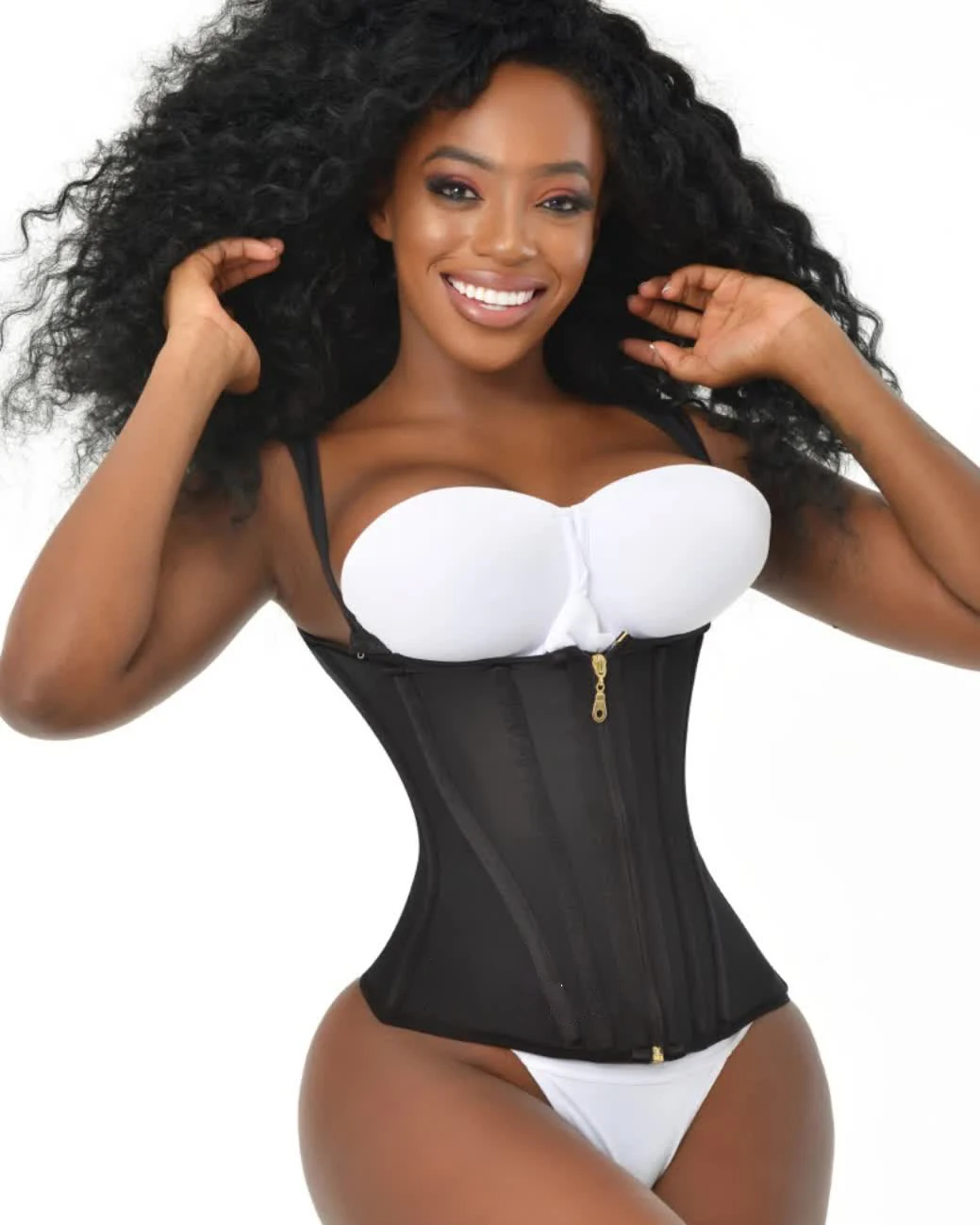Double Compression Shaping Waistband With Zipper And Three-Button Fajas Waist Trainer Girdles Shape Women's Body Female Belts