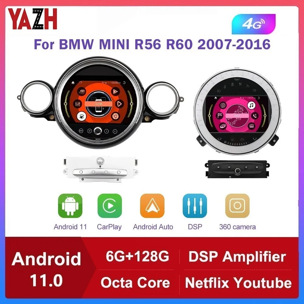 

Android Car Radio for BMW Mini Cooper R56 R60 2007 - 2016 Multimedia Video Player GPS Navigation GPS Navigation 4G WIFI Carplay