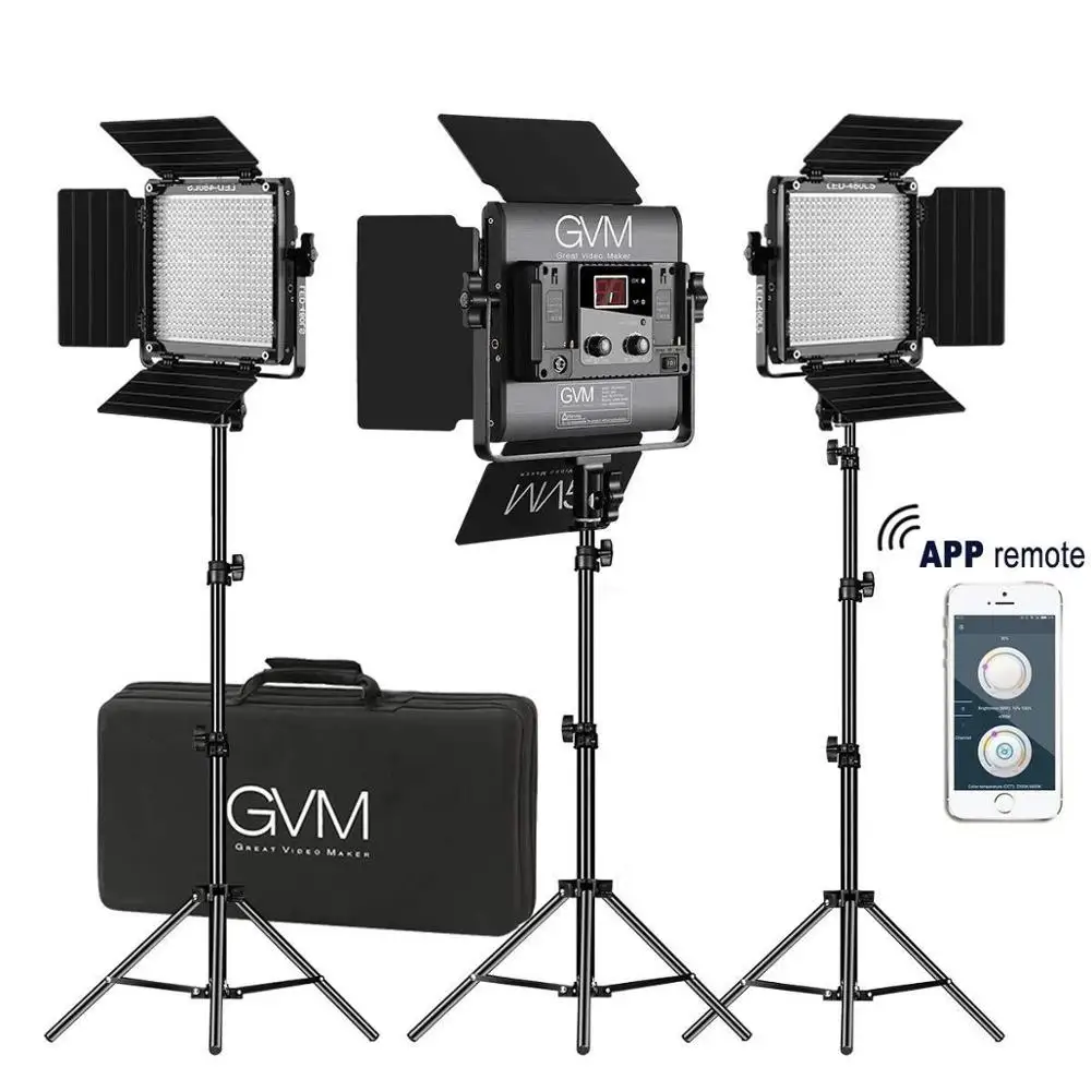 Ламсветильник GVM 480LS для профессиональной фотосъемки Led прожектор правой лампы с