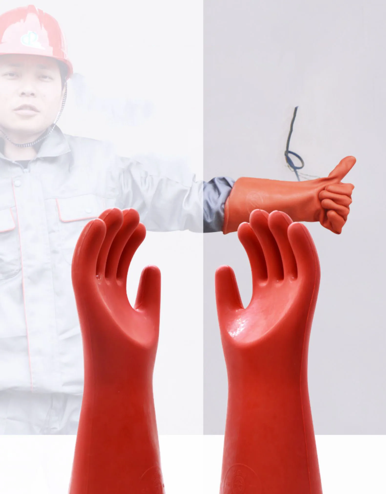 

Insulated Gloves Electrician Gloves Rubber Gloves 12KV Protective Work Gloves Laber Protection High Voltage Safety Insulating