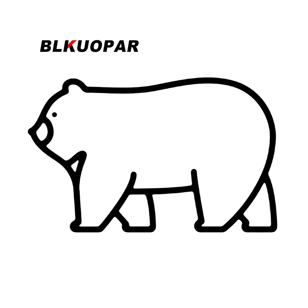 

BLKUOPAR наклейка на автомобиль с белым медведем водонепроницаемые забавные солнцезащитные оригинальные наклейки устойчивые к царапинам креа...