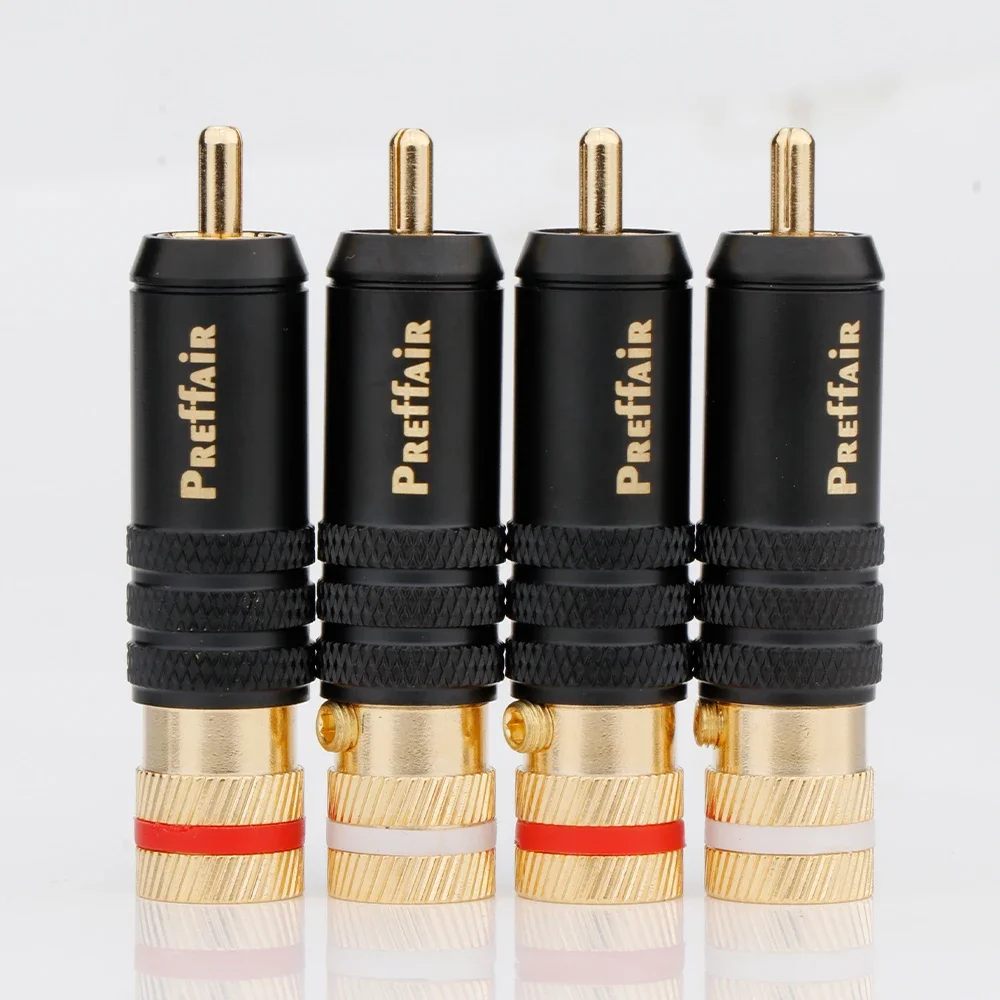 Preffair Высокое качество R1730 Новый позолоченный медный разъем RCA Прочный Винты Пайка