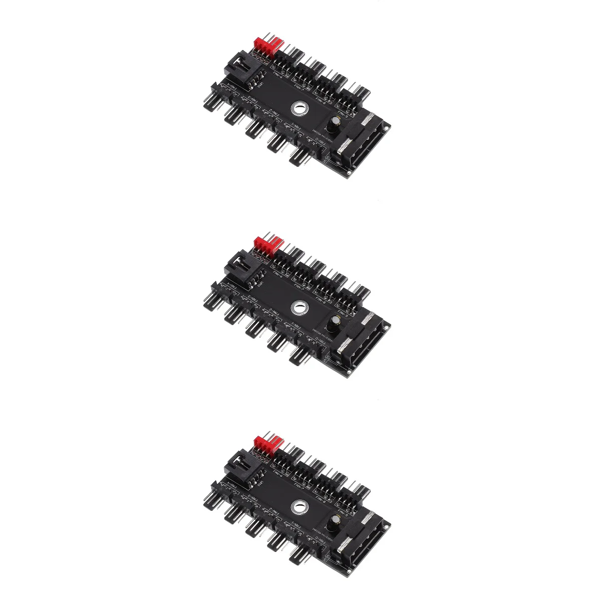 

Fan Hub Computer Pc Cooling Case Office Hubs Extension Adapter Accessory Cooler Splitter Supply Desktop