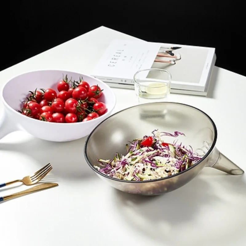 

1Pcs PC/PP Kitchen Strainer Drain Basket 4Colors Multifunctional Food Colander Bowl Drainer Vegetable Fruit Tools