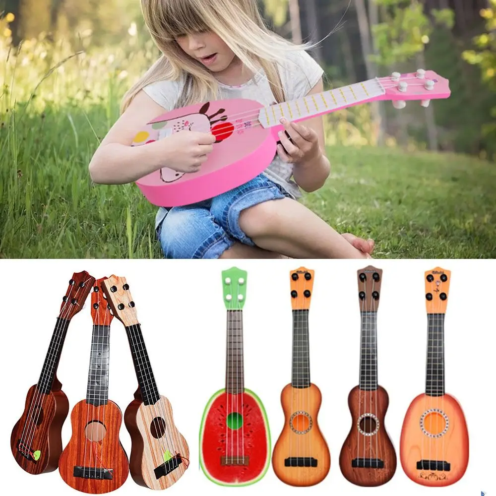 

Рождественский подарок на день рождения с рисунком, имитация гитары, музыкальные инструменты, развивающая игрушка мини-укулеле