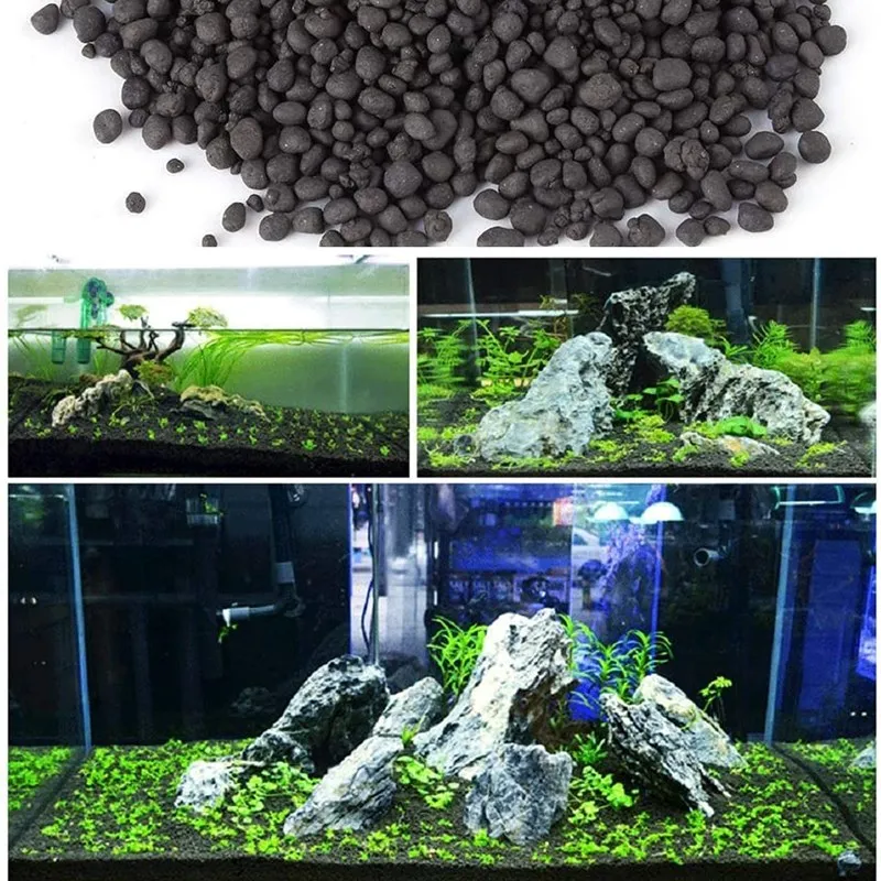 

500g Aquarium Fish Tank Planted Soil Substrate Fertilizer Natural Clay Gravel Aquatic Plant Substrate Landscaping Materials