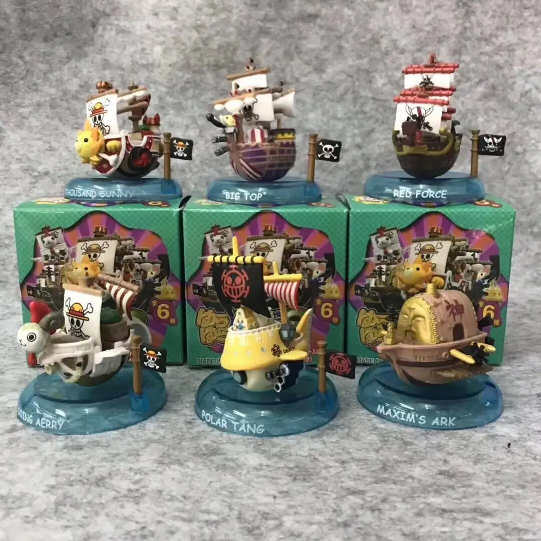 

6Pcs/Set Cartoon Anime One Piece Sun Pirate Ship Going Ship Action Figures Collection Ornaments Model Toy Kids Gifts