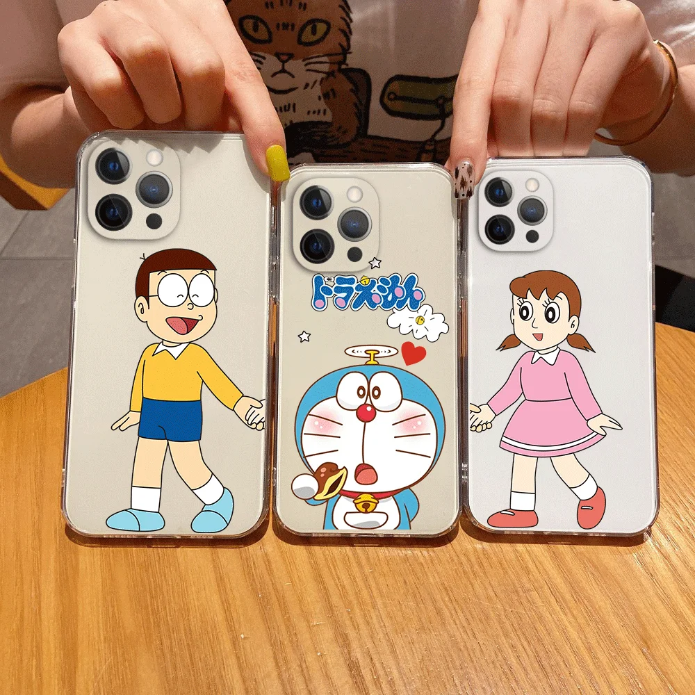 

Cute Cartoon Doraemon Soft Silicon Cover Case For iphone 11 13 Pro 12pro 7 8Plus X XR XS MAX Phone Cases Coque