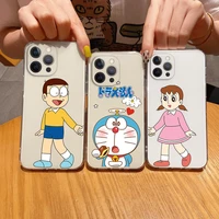 cute cartoon doraemon soft silicon cover case for iphone 11 13 pro 12pro 7 8plus x xr xs max phone cases coque