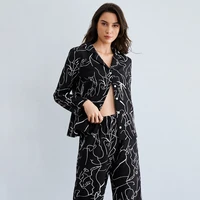 graphic print pajama set