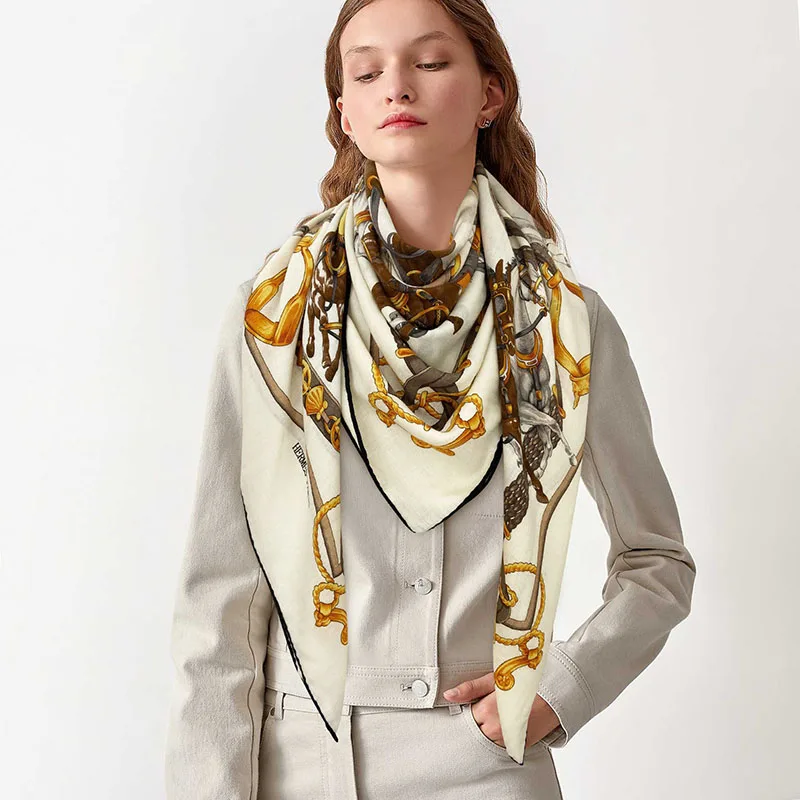 

Шарф женский роскошный H брендовый дизайнерский кашемировый шарф 140 см зимние палантины модная дамская шаль палантин одеяла шейный платок