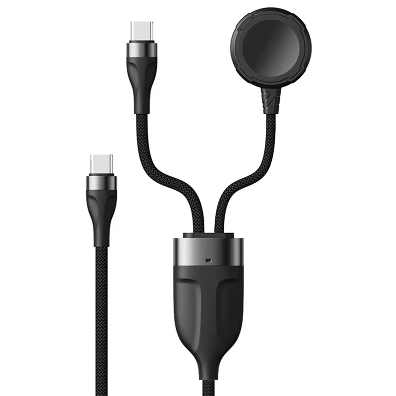 Зарядное устройство USB типа C 2 в 1 для Samsung Galaxy Watch Магнитный кабель A 3 94 подходит 5 Pro