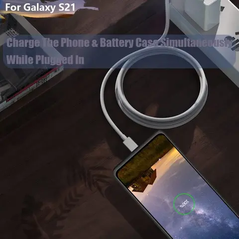 Чехол для зарядного устройства для Samsung Galaxy S21, внешний аккумулятор, расширенная крышка для зарядки аккумулятора, externe 4800 мАч