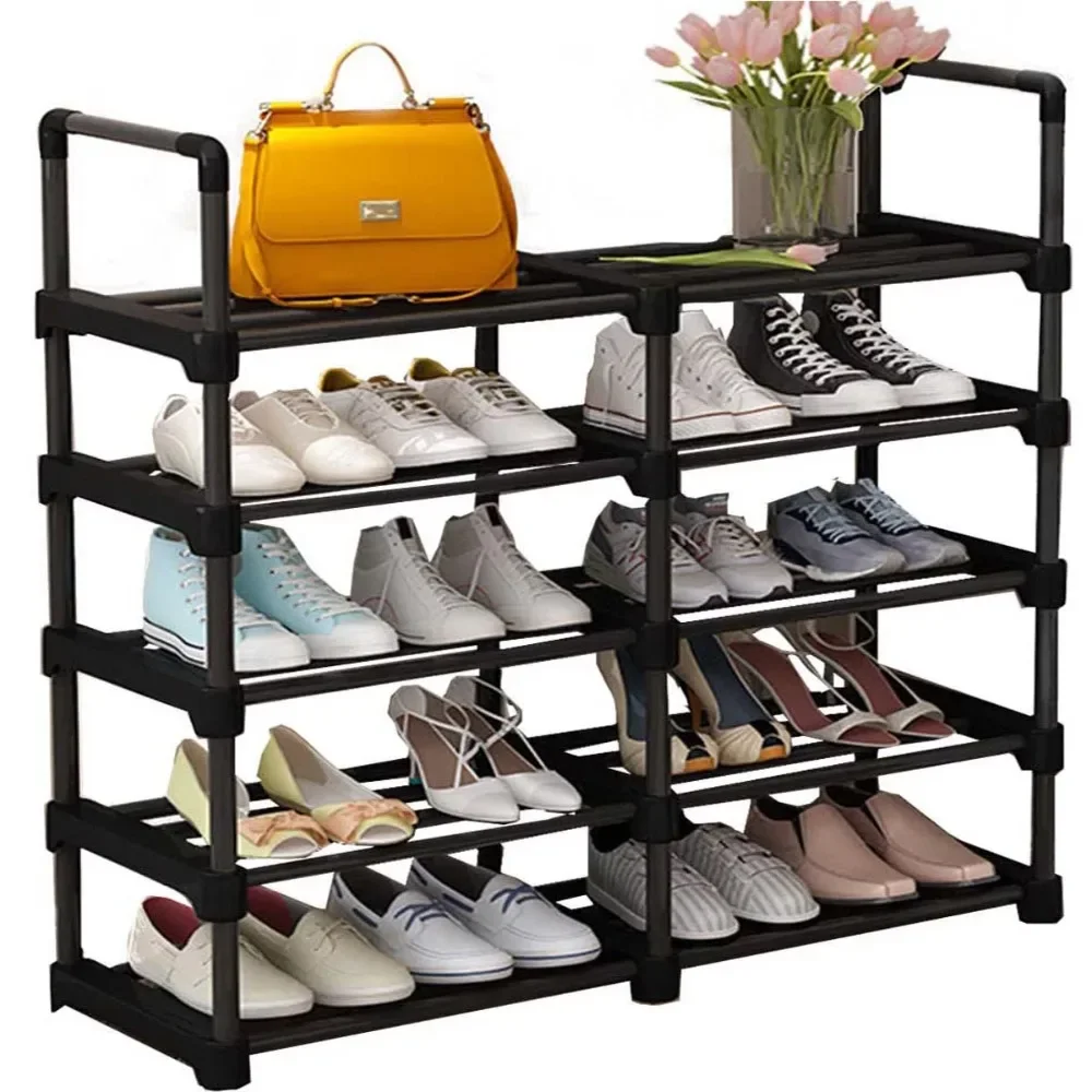 

20-24 Pairs Shoes Storage Organizer Metal Stackable&Removable Multifunctional Show Rack for Entryway Closet and Bedroom Shoerack