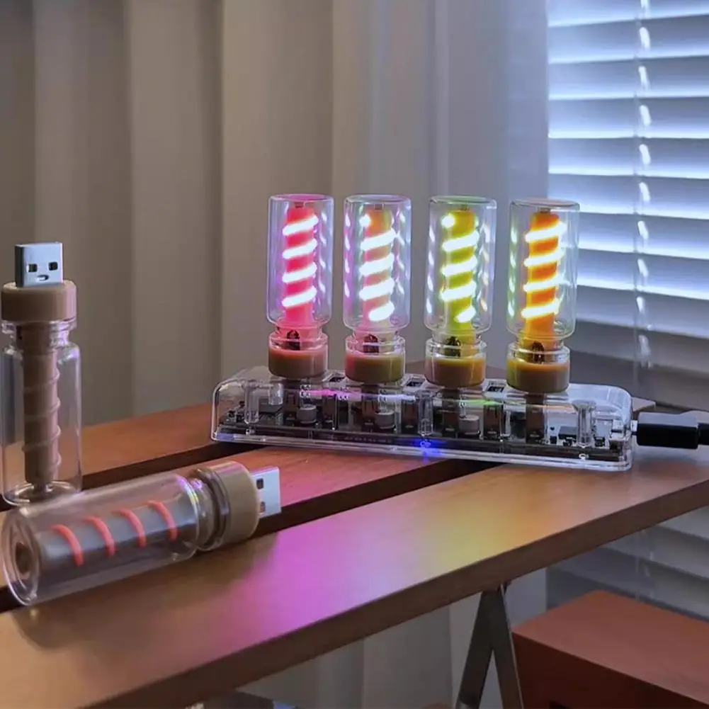 LED Handicrafts USB Filament Light Bulb DC5V Warm Yellow Red Green Blue Pink White Touch Adjustable Brightness Nightlight