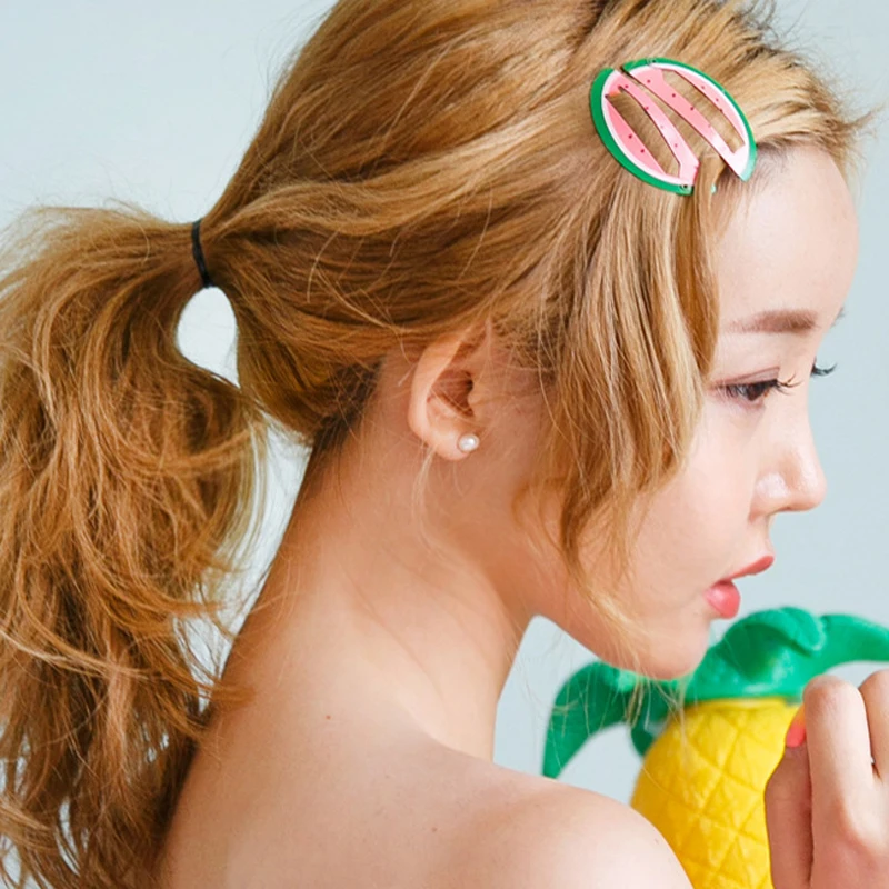 

2 шт./компл. женские милые заколки для девочек летние Мультяшные фрукты птицы Симпатичные заколки для волос аксессуары для волос ананас голо...