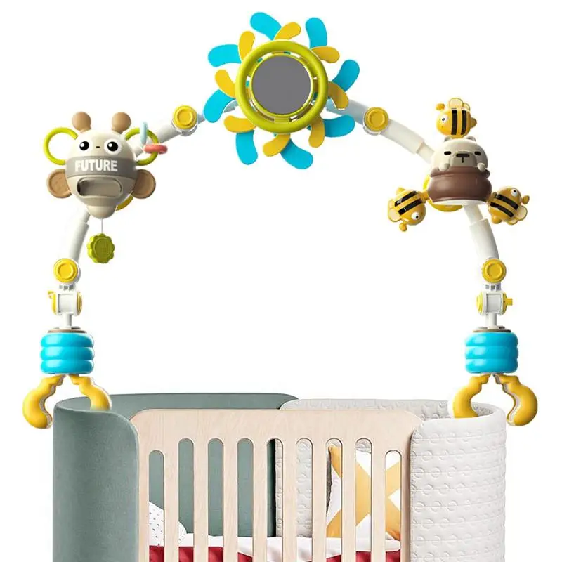 

Stroller Arch Activity Arch Rattle Pacifier Toy Built-in Bell Various Colors Improve Cognition For Children Child Kid Toddler