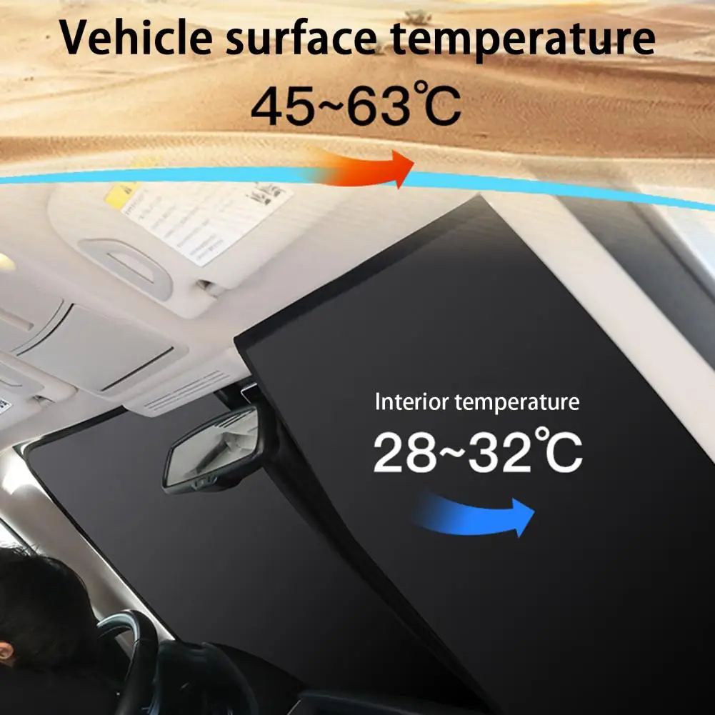 

Sun Shade Cover Wear-resistant Sun Protection Elastic Frame Car Accessories Windshield Sunshade Windshield Sun Visor
