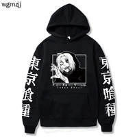 tokyo ghoul mens hoodie japanese anime print hooded hip hop style streetwear unisex cartoon harajuku comfortable sweatshirt