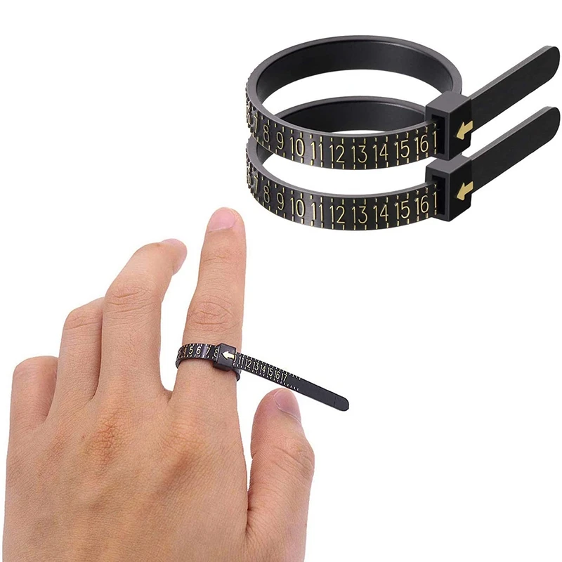 

Ring Size Tool Kit Finger Size Measuring Tool with Jewel Polishing Cloth