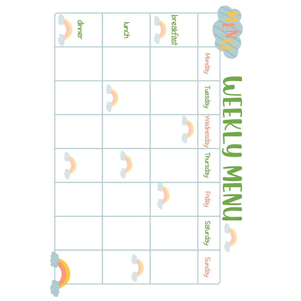 

Whiteboard Stickers Menu Schedule Dry Erase Sticky Meal Writing Calendar Weekly