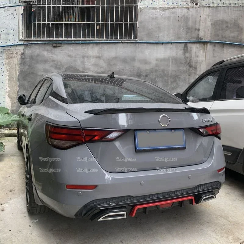 Для Nissan Sentra Sylphy 2020 2021 2022 2023 АБС-пластик неокрашенный цвет задний спойлер для