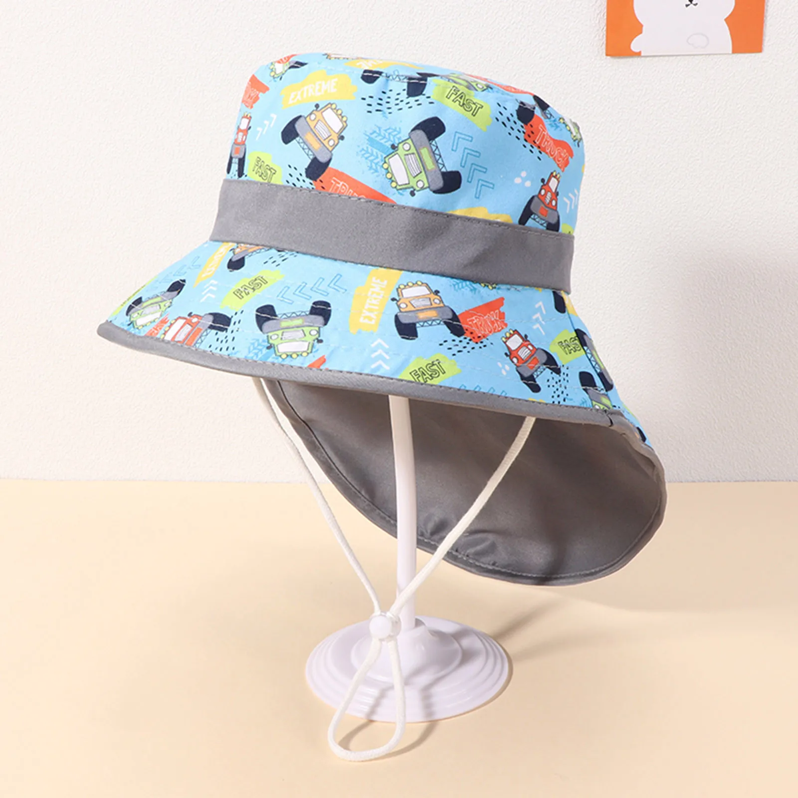 

Kids Adjustable Chin Strap Sun Protection Hats Summer Spring Wide Brim Neck Flap Hat Cute Sun Hat for Baby Kids Hunting Gear