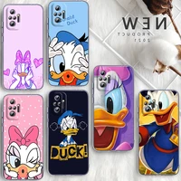 disney cartoon donald duck for xiaomi redmi note 11e 11s 11 11t 10 10s 9 9t 9s 8 8t pro 5g 7 5 transparent soft tpu phone case