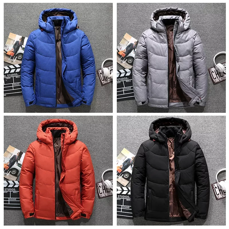 2022New White Duck Down Jacket Winter Thicken Warm Coats Casual Thick Puffer Jackets Male High Quality Duck Parka Overcoa Hooded