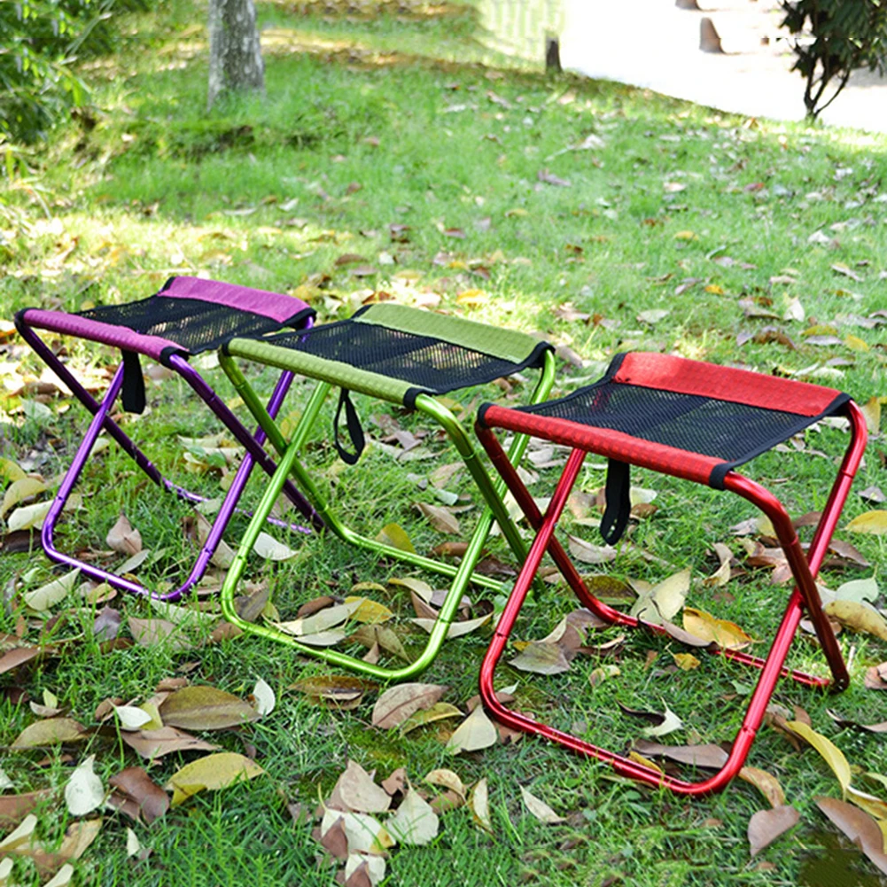 

3pcs Outdoor Portable Camping Chair Outdoor Accessories Aluminum Alloy Stool Mountaineering Hiking Travel Beach Carp Fishing