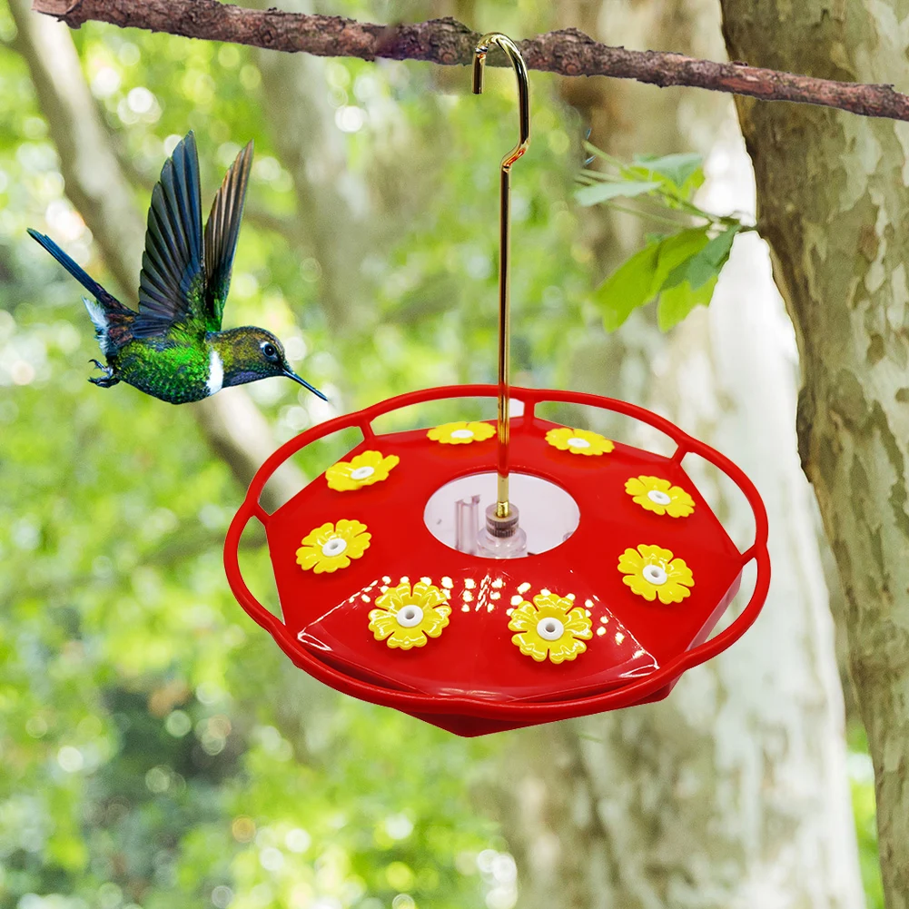 

Pet Bird Feeder Outdoor Garden Hanging Hook Hummingbird Animal Beautiful Bird Seed Tray Yard Garden Decor