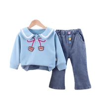 new spring autumn baby girls clothes suit children cute fashion t shirt pants 2pcssets toddler casual costume kids tracksuits