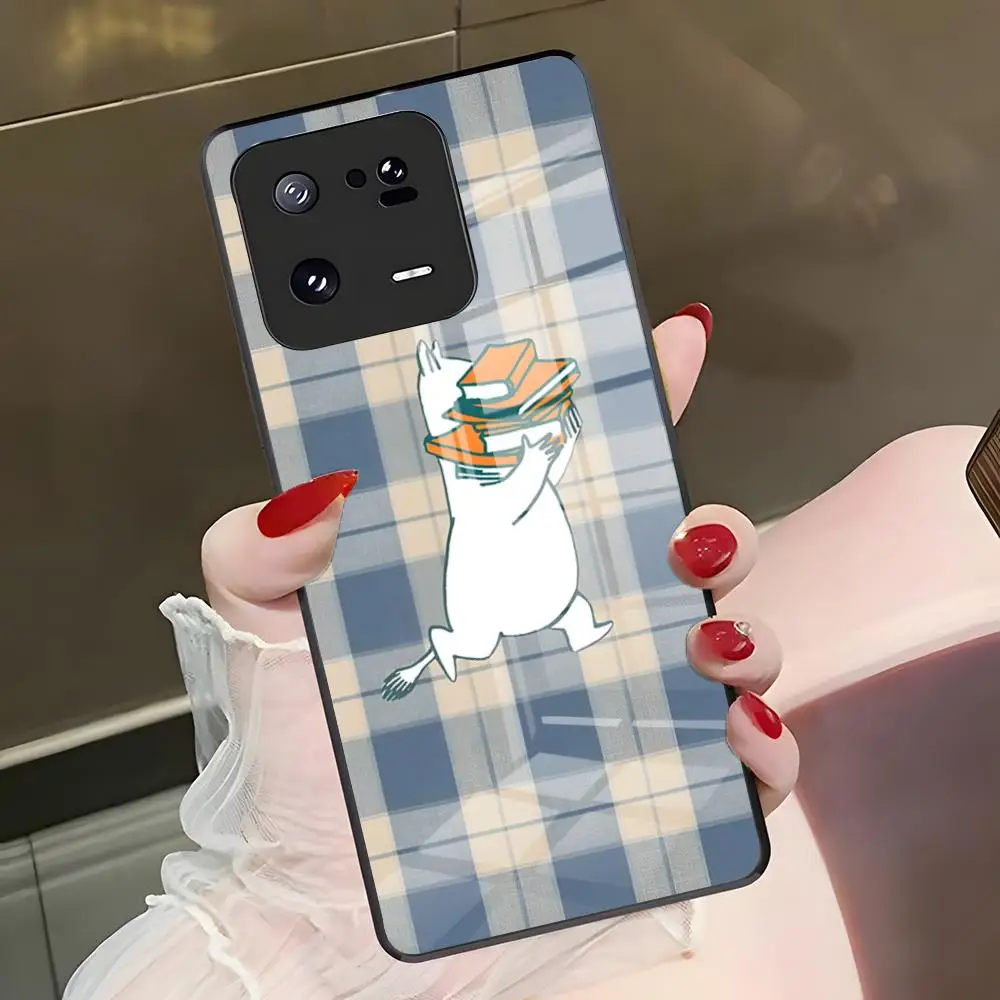 Милый чехол для телефона с Муми-троллями для Xiaomi 15u 14 12 Pro 13 Lite 11t Redmi Note 15pro 14 13 12 11s, стеклянная накладка (art.: 3920dd015fdd5) - 3920dd015fdd5