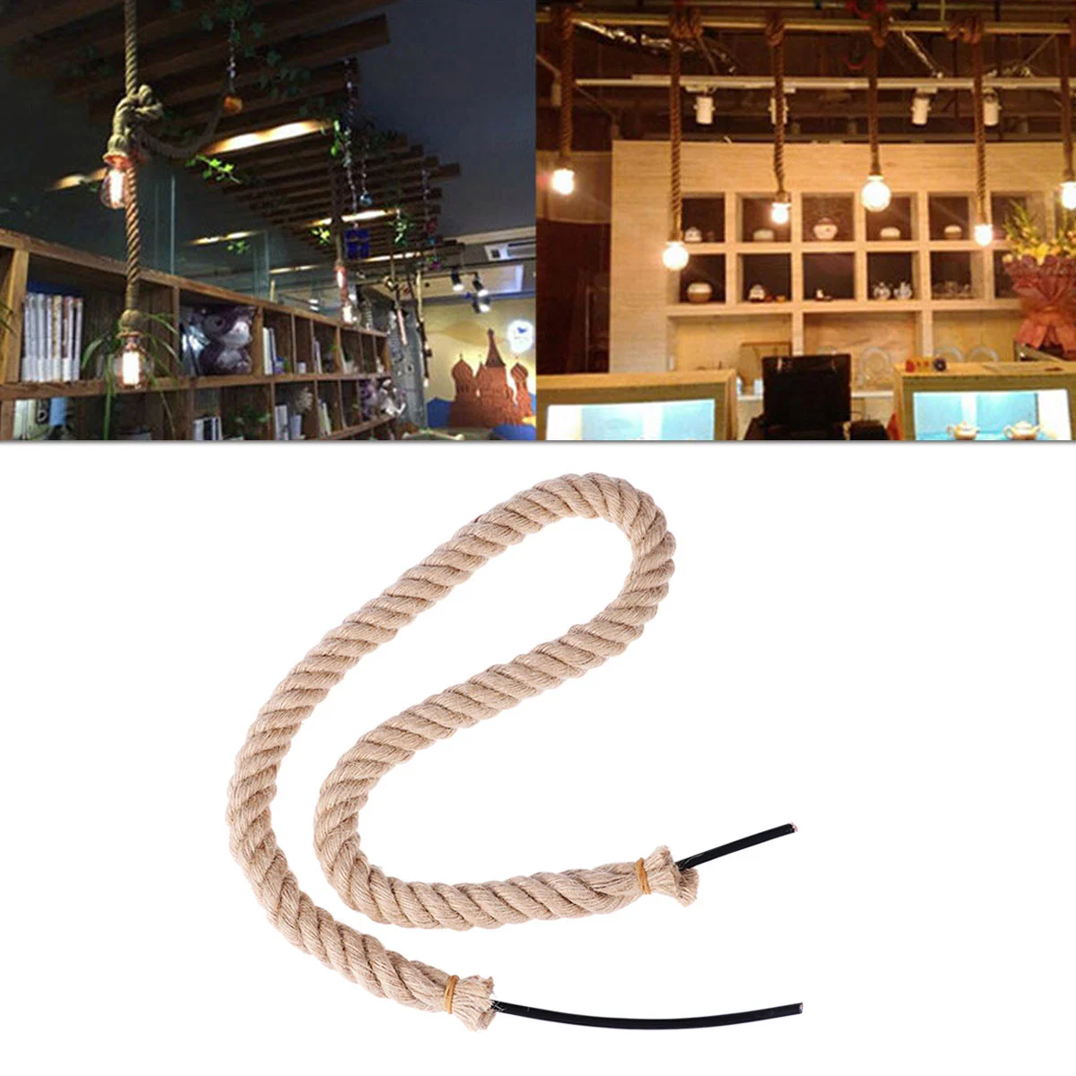 

Vintage Braided Cable Cord Electric Wire for Pendant Lamp Rope Light Cord DIY Accessory (1m)