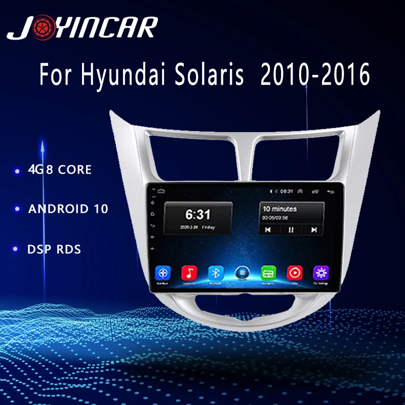 

2 Din DSP RDS Car Radio DVD Android 10 For Hyundai Solaris Verna Accent 2009-2016 GPS Navigation Autoradio 4G 32G WIFI DSP BT