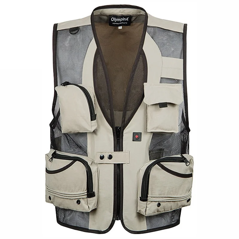 

Men's Multi Pocket Detachable Durable Vest Men Army Green Sleeveless Jacket Waistcoat Journalist Vest Travel Work Casual Coat